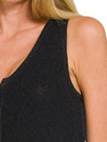 Zenana Button-up Cropped Sweater Vest - Trendsi - Flyclothing LLC