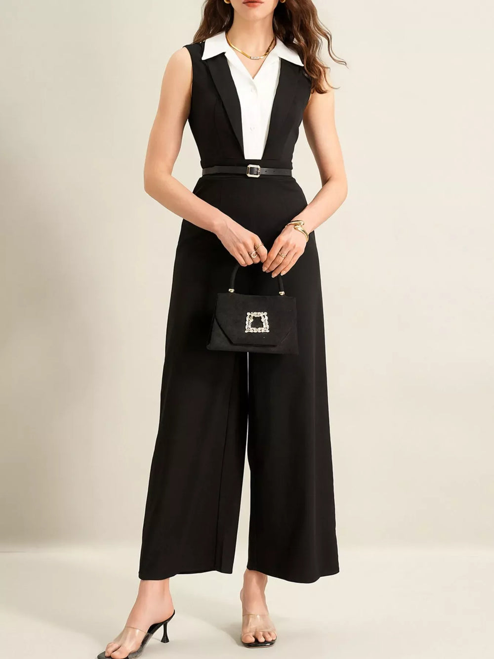 Sleeveless Wide Leg Jumpsuit - Trendsi - Flyclothing LLC