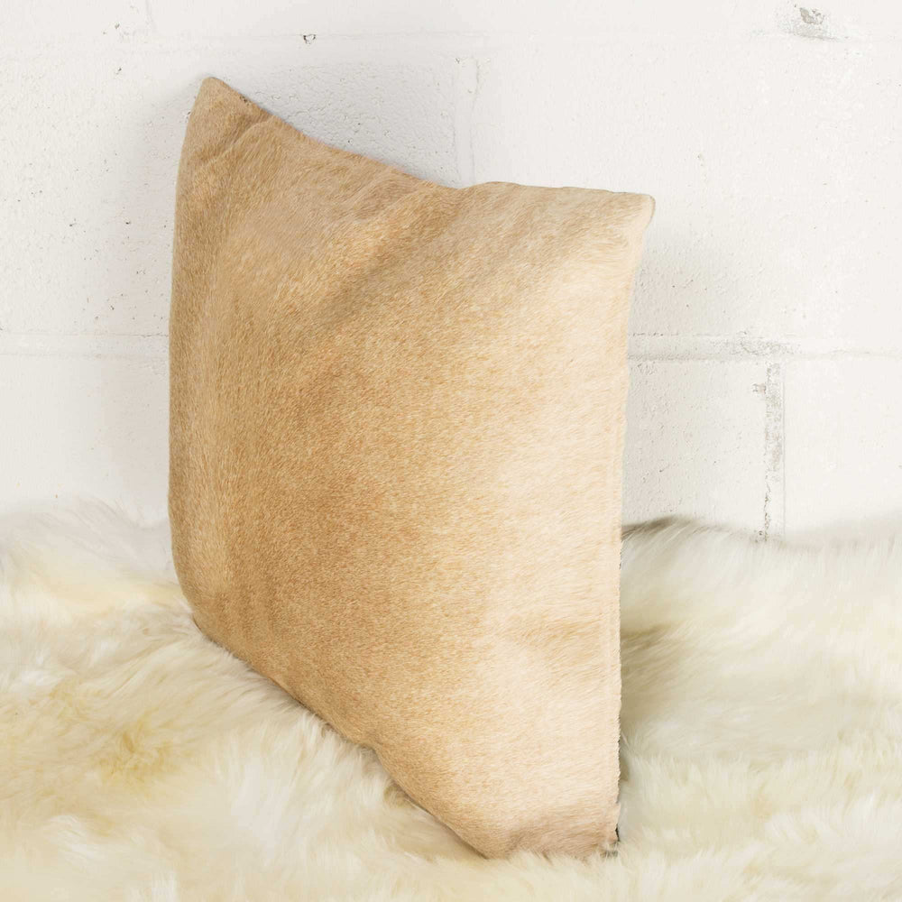 18 X 18 Tan Cowhide Throw Pillow - Homeroots - Flyclothing LLC