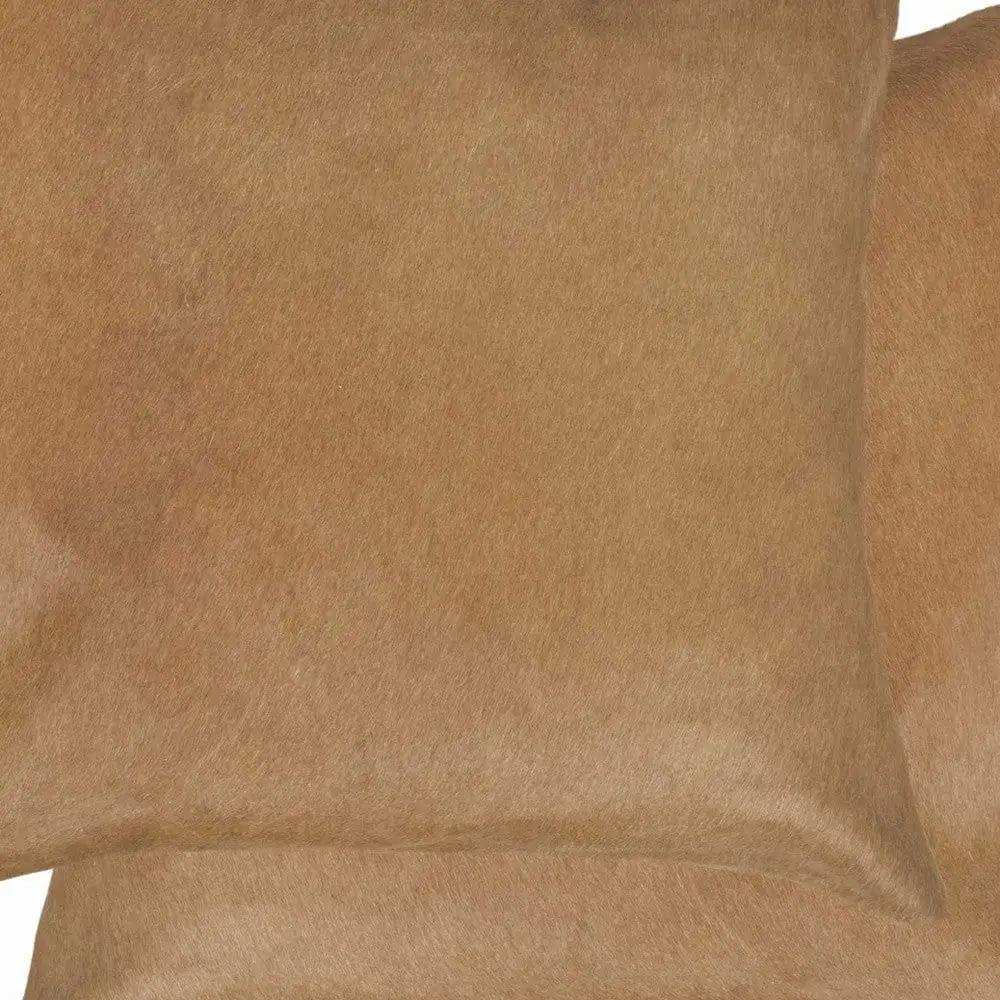 18 X 18 Tan Cowhide Throw Pillow - Homeroots - Flyclothing LLC