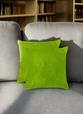 Set of Two Lime Green Cowhide Throw Pillow - Homeroots - Flyclothing LLC