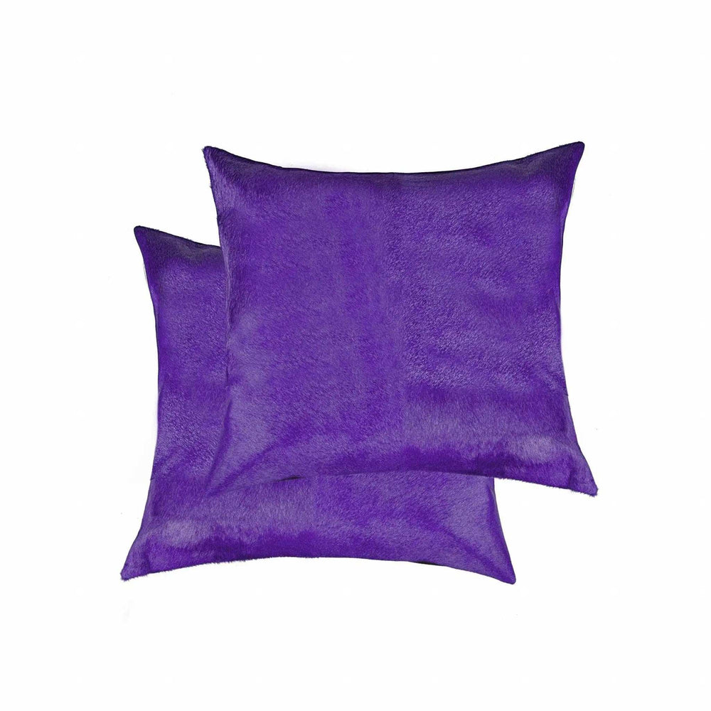 18 X 18 Purple Cowhide Throw Pillow - Homeroots - Flyclothing LLC