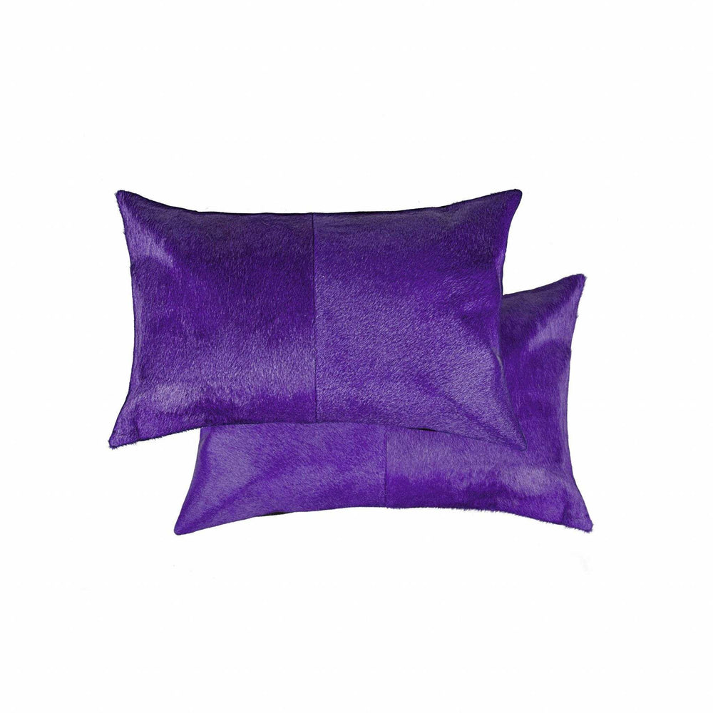 12 X 20 Purple Cowhide Throw Pillow - Homeroots - Flyclothing LLC