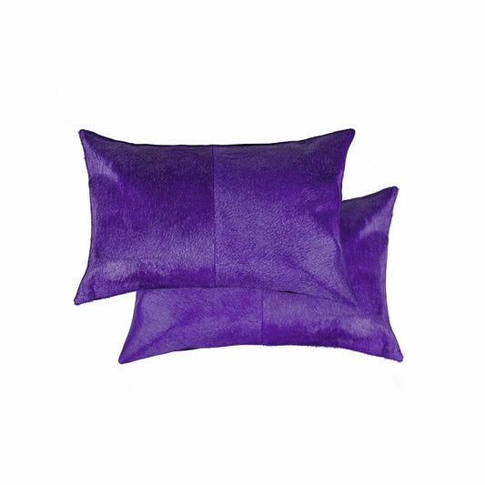 12 X 20 Purple Cowhide Throw Pillow - Homeroots - Flyclothing LLC