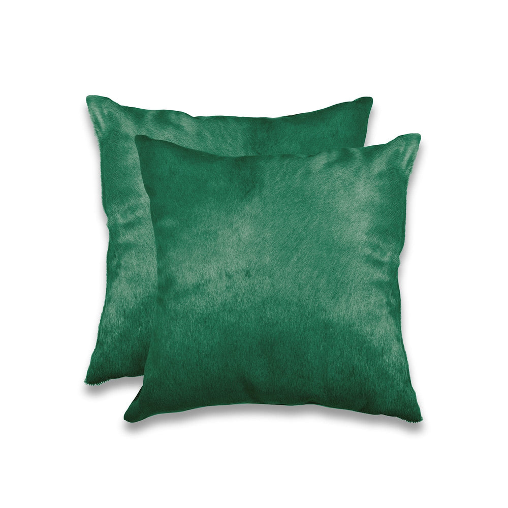 18" X 18" X 5" Verde Cowhide Pillow 2 Pack - Homeroots - Flyclothing LLC