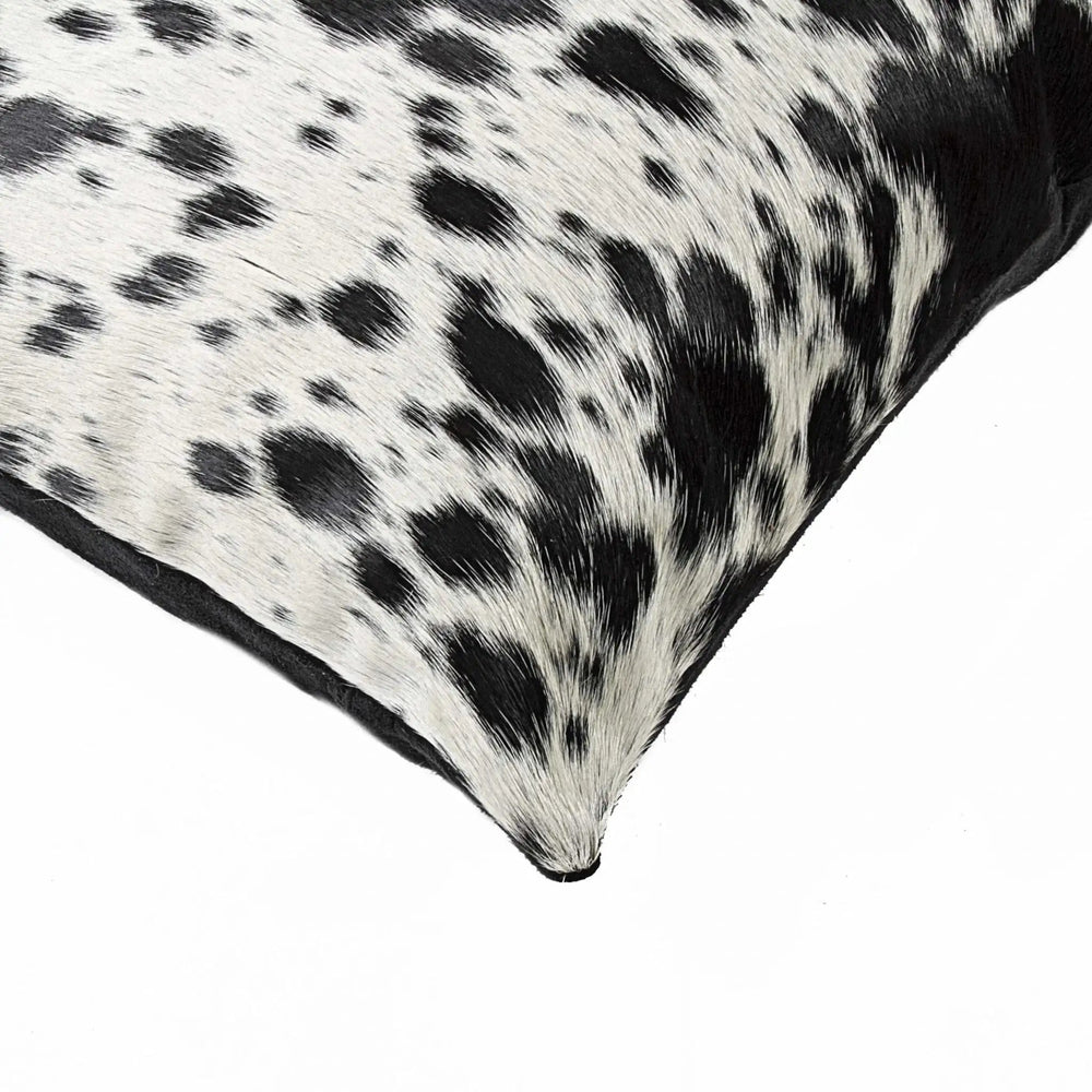 16"X16" Salt And Pepper Black And White Cowhide Pillow 2 Pack - Homeroots - Flyclothing LLC