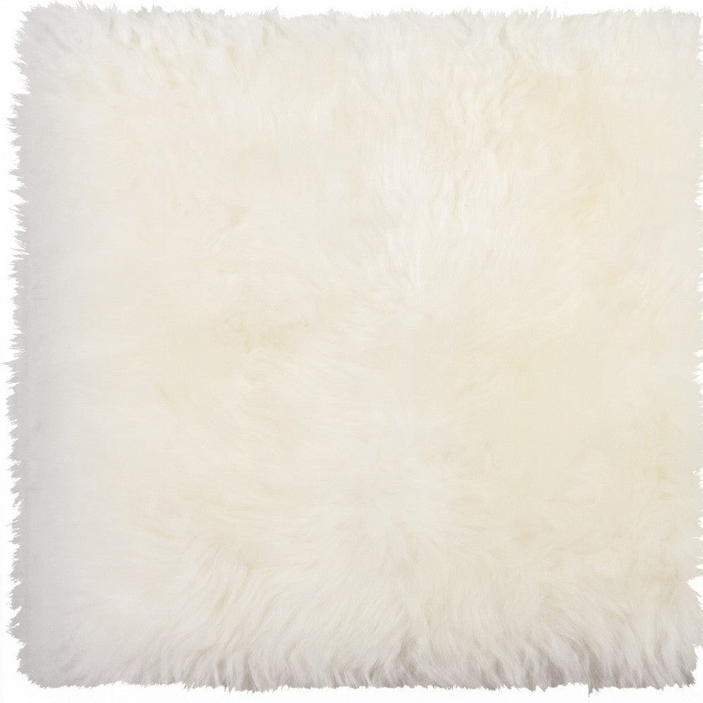 17" X 17" White Synthetic Solid Color Pad - Homeroots - Flyclothing LLC