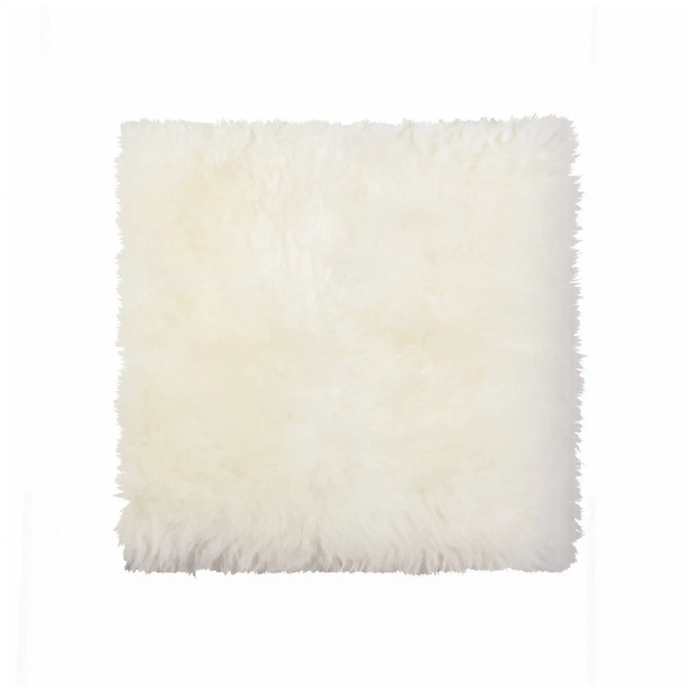 17" X 17" White Synthetic Solid Color Pad - Homeroots - Flyclothing LLC