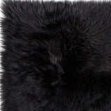 17" X 17" Black Sheepskin Solid Color Pad - Homeroots - Flyclothing LLC