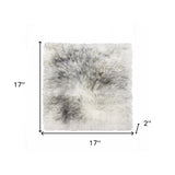 17" X 17" Gray Synthetic Animal Print Pad - Homeroots - Flyclothing LLC