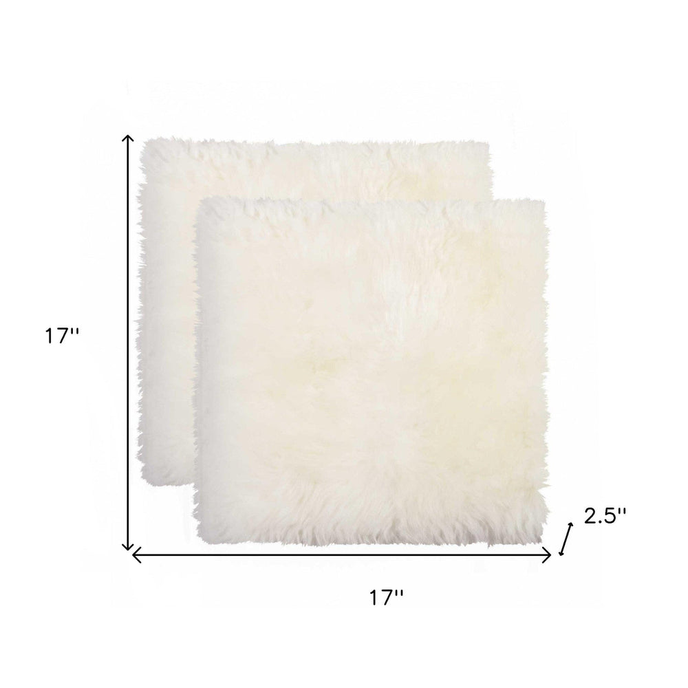 17" X 17" Off White Synthetic Solid Color Pad - Homeroots - Flyclothing LLC