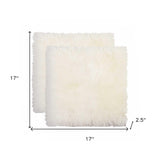 17" X 17" Off White Synthetic Solid Color Pad - Homeroots - Flyclothing LLC
