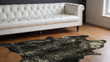60" X 84" Chocolate And Gold Cowhide - Area Rug - Homeroots - Flyclothing LLC