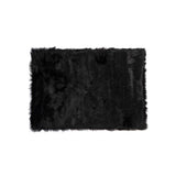 3' X 5' Black Rectangular Faux Fur - Area Rug - Homeroots - Flyclothing LLC