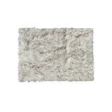 3' X 5' Gray Faux Fur Area Rug - Homeroots - Flyclothing LLC