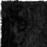 60" X 96" Black Sheepskin - Rug Or Throw - Homeroots - Flyclothing LLC