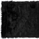 60" X 96" Black Sheepskin - Rug Or Throw - Homeroots - Flyclothing LLC