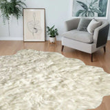 Off White Animal Print Area Rug - Homeroots - Flyclothing LLC