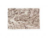 2' X 3' Brown and White Faux Sheepskin Ombre Machine Tufted Non Skid Area Rug - Homeroots - Flyclothing LLC