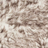 2' X 3' Brown and White Faux Sheepskin Ombre Machine Tufted Non Skid Area Rug - Homeroots - Flyclothing LLC