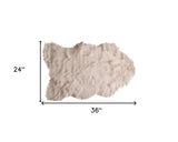 2' X 3' Taupe Faux Sheepskin Machine Tufted Non Skid Area Rug - Homeroots - Flyclothing LLC