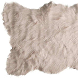 2' X 3' Taupe Faux Sheepskin Machine Tufted Non Skid Area Rug - Homeroots - Flyclothing LLC
