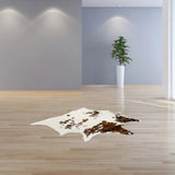 72" X 84" Salt & Pepper Cowhide Rug - S&P Chocolate White - Homeroots - Flyclothing LLC