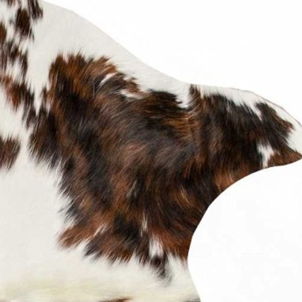 72" X 84" Salt & Pepper Cowhide Rug - S&P Chocolate White - Homeroots - Flyclothing LLC