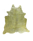 72" X 84" Lime And Silver Cowhide - Area Rug - Homeroots - Flyclothing LLC