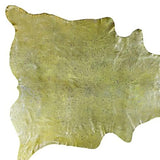 72" X 84" Lime And Silver Cowhide - Area Rug - Homeroots - Flyclothing LLC