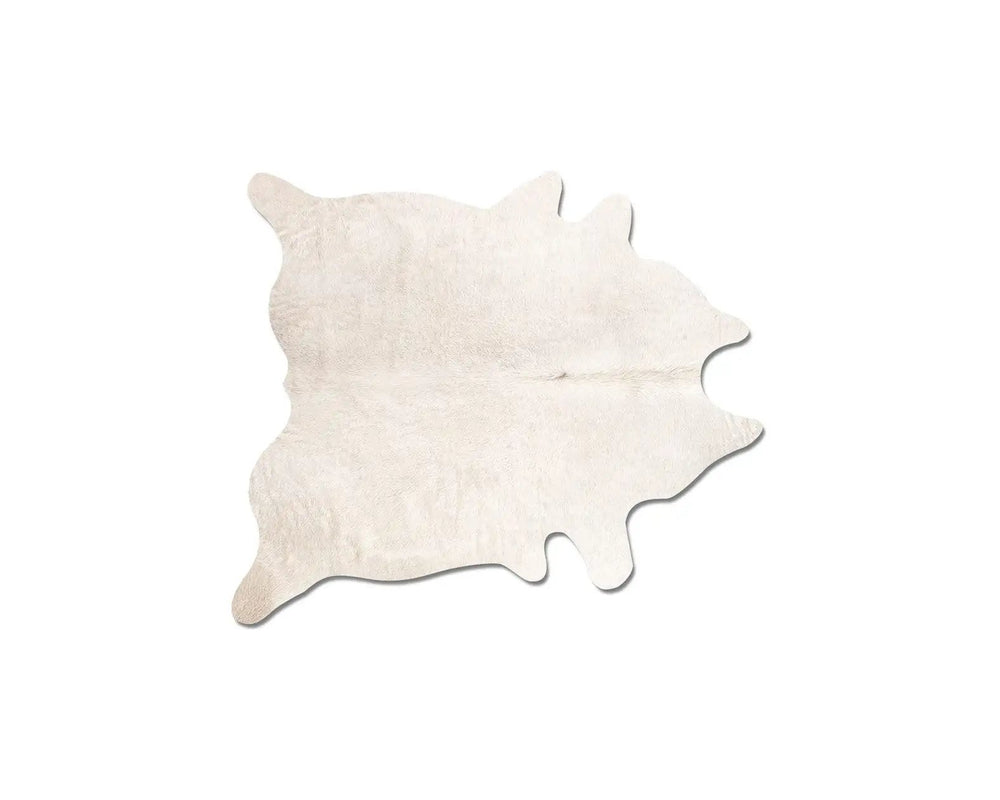 60" X 84" Off White Cowhide Rug - Homeroots