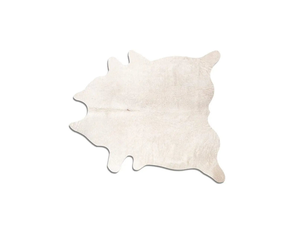 60" X 84" Off White Cowhide Rug - Homeroots