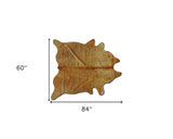 60" X 84" Tan Cowhide - Area Rug - Homeroots - Flyclothing LLC