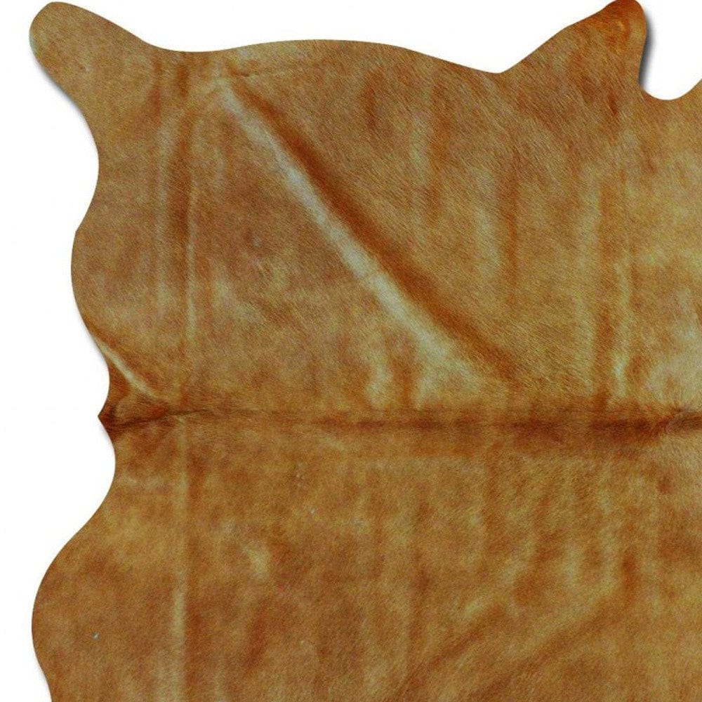 60" X 84" Tan Cowhide - Area Rug - Homeroots - Flyclothing LLC