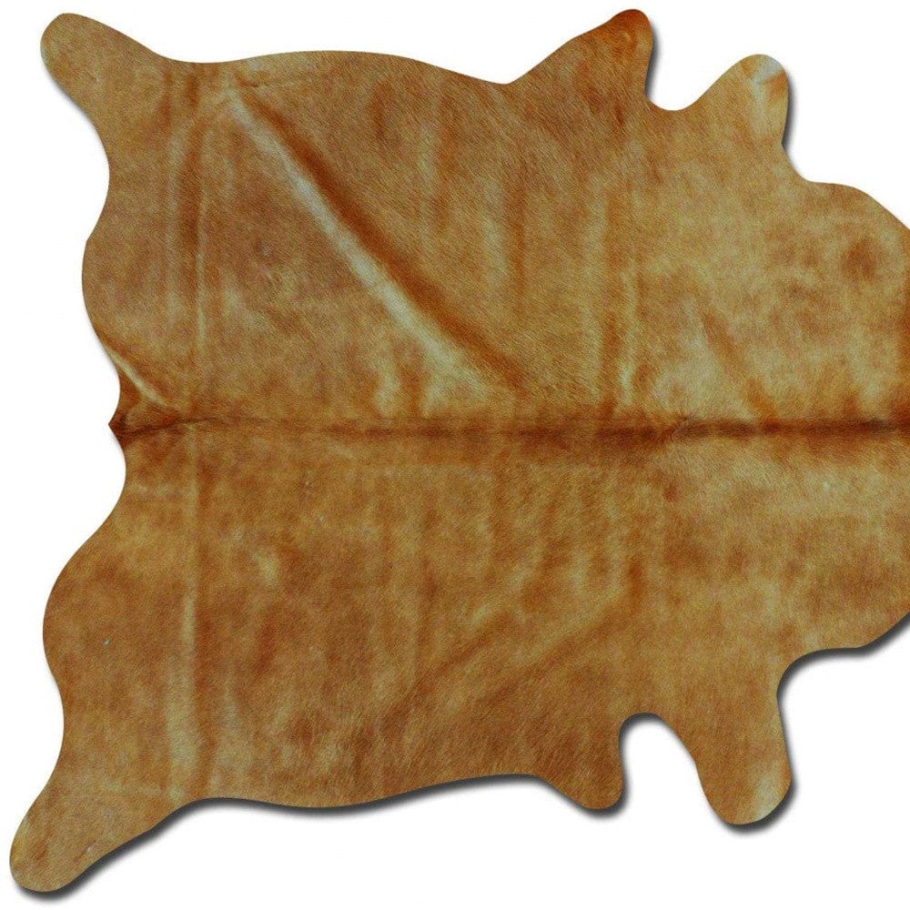 60" X 84" Tan Cowhide - Area Rug - Homeroots - Flyclothing LLC