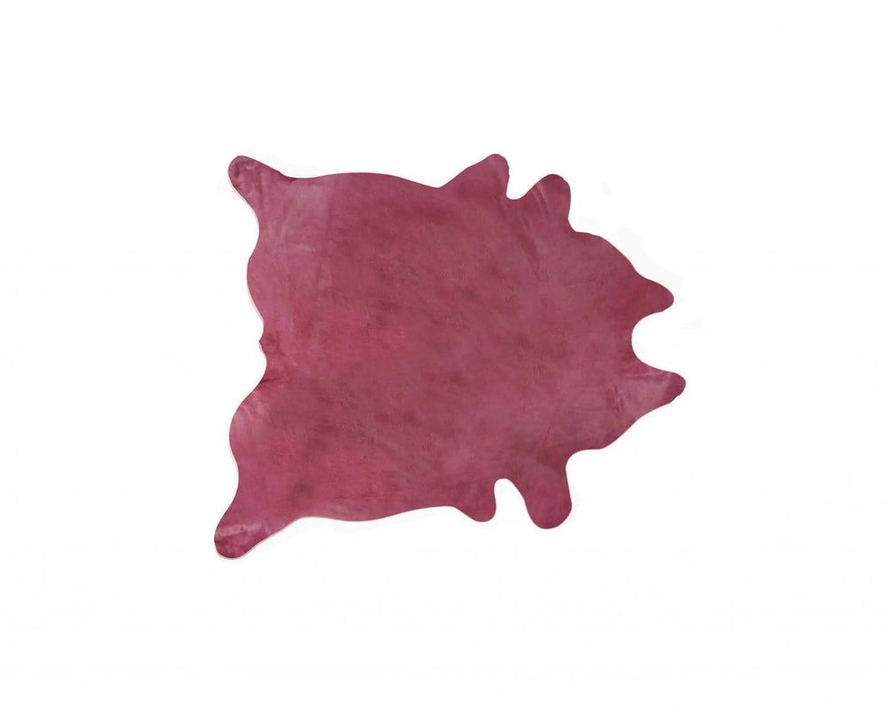 60" X 84" Fuschia Cowhide - Area Rug - Homeroots - Flyclothing LLC
