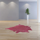 60" X 84" Fuschia Cowhide - Area Rug - Homeroots - Flyclothing LLC