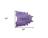 60" X 84" Purple Cowhide - Area Rug - Homeroots - Flyclothing LLC