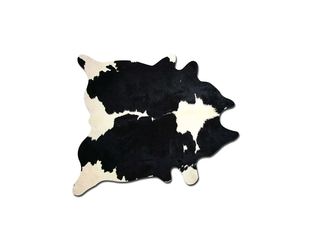 60" X 84" Black And White Cowhide - Area Rug - Homeroots - Flyclothing LLC