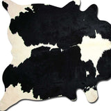 60" X 84" Black And White Cowhide - Area Rug - Homeroots - Flyclothing LLC