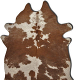 60" X 84" Brown And White Cowhide - Area Rug - Homeroots