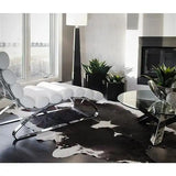 60" X 84" Chocolate And White Cowhide - Area Rug - Homeroots - Flyclothing LLC