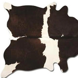 60" X 84" Chocolate And White Cowhide - Area Rug - Homeroots - Flyclothing LLC