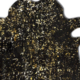 60" X 84" Black And Gold Cowhide - Area Rug - Homeroots - Flyclothing LLC