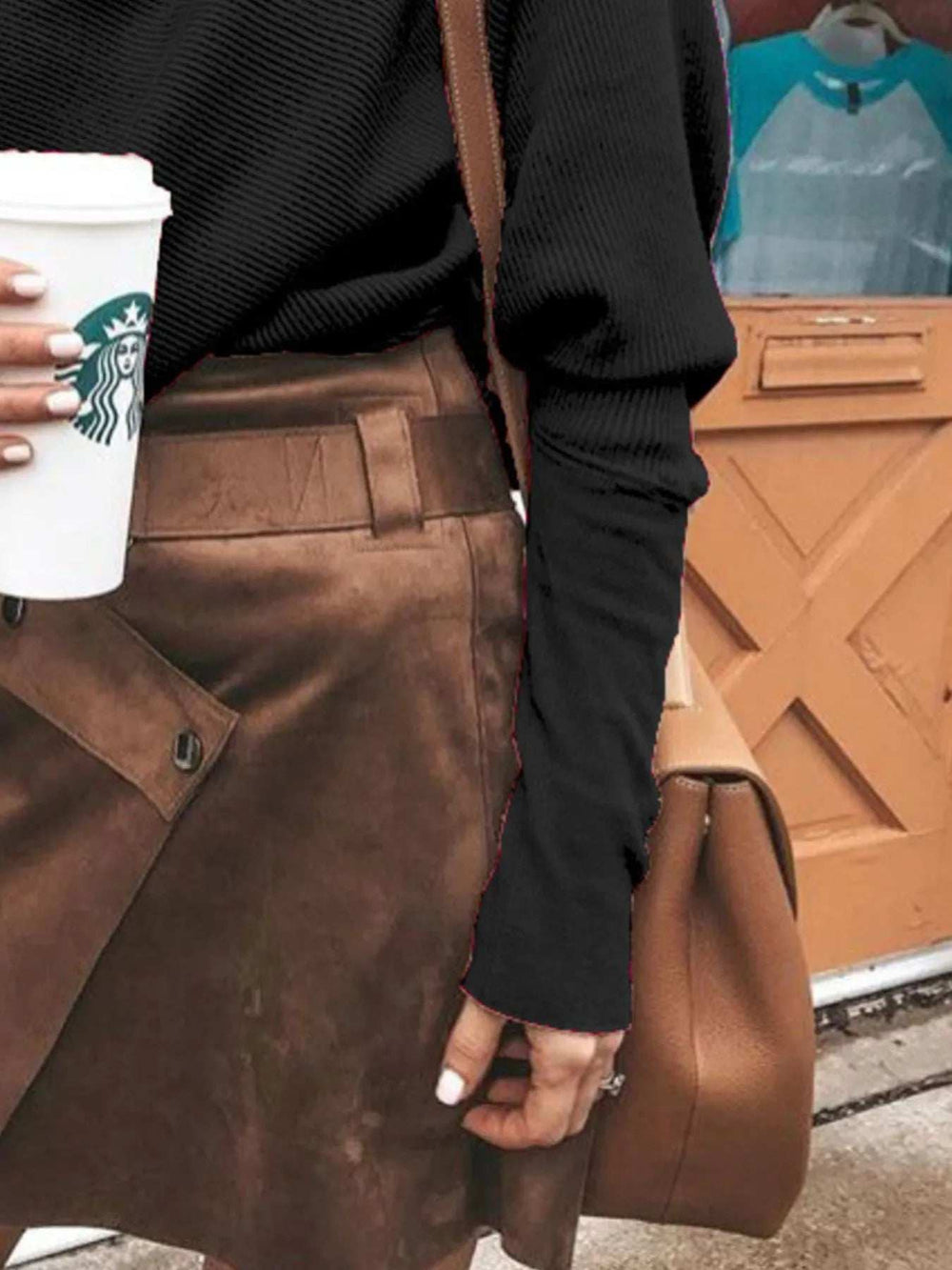 Full Size One-Shoulder Ribbed Sweater Plus Size - Trendsi - Flyclothing LLC