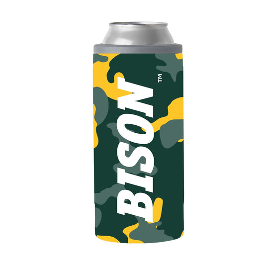 North Dakota State Camo Swagger 12oz Slim Can Coolie - Logo Brands - Flyclothing LLC