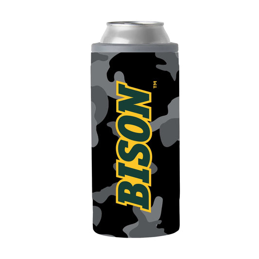 ND State Black Camo 12oz Slim Can Coolie - Logo Brands - Flyclothing LLC
