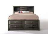Gray Solid Wood Queen Bed Frame - Homeroots - Flyclothing LLC