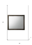35" Gray Oak Framed Accent Mirror - Homeroots - Flyclothing LLC