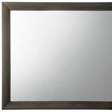 35" Gray Oak Framed Accent Mirror - Homeroots - Flyclothing LLC